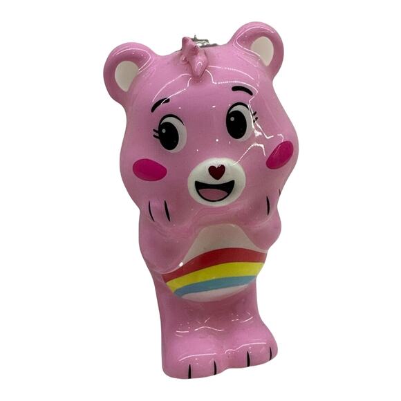 Care Bears Decoupage Christmas Ornament Cheer Bear by Ruz 4" 2022 pink - Picture 1 of 5